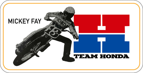 MICKEY FAY TEAM HONDA FLAT TRACK STICKER