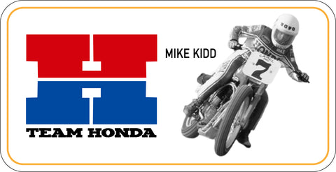 MIKE KIDD TEAM HONDA FLAT TRACK STICKER