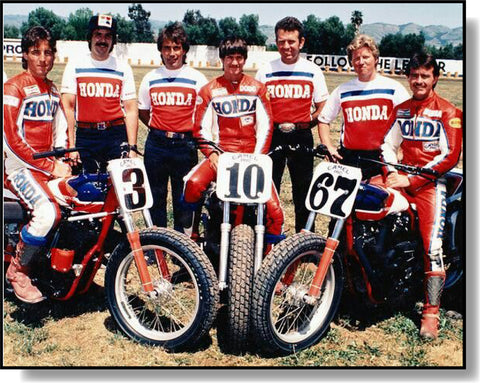 HONDA FLAT TRACK TEAM W/ CREW 3 10 67 POSTER