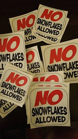 NO SNOWFLAKES STICKERS
