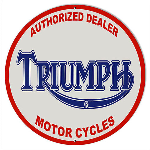 Triumph Motor Cycles Reproduction Garage Shop Metal Sign 14x14